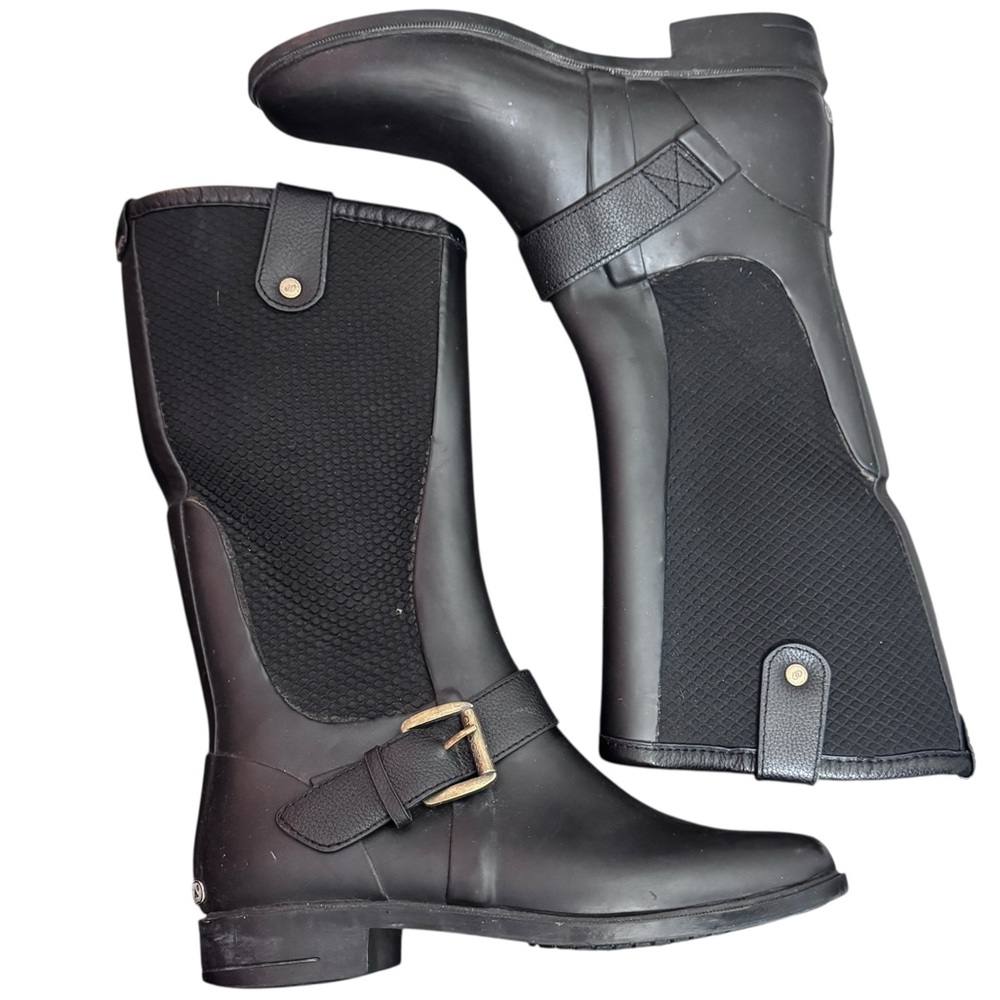 Chooka Black Quilted Women's Rain Boots - Size 9